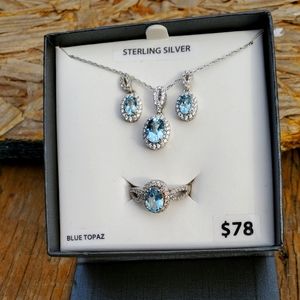 Blue Topaz jewelry set.